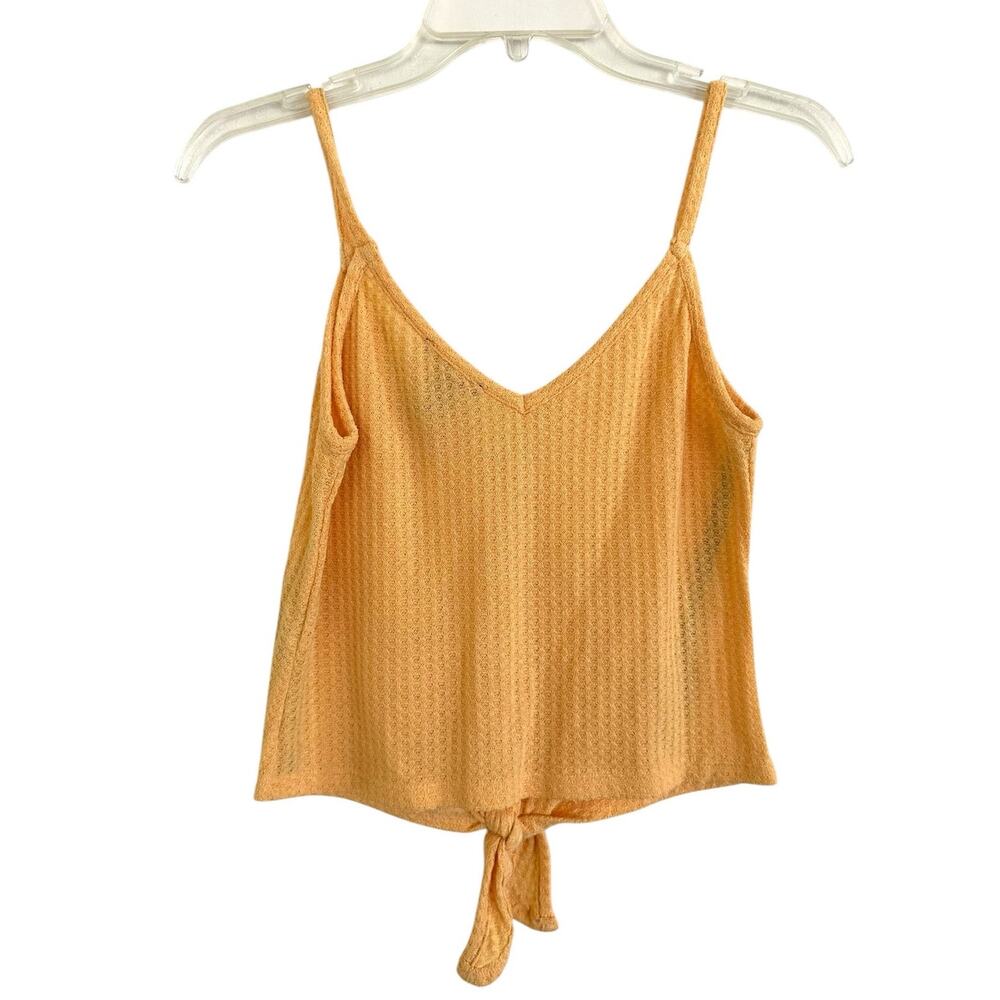 Forever 21 yellow waffle tank top size small - Picture 2 of 6